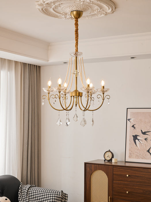 Imperial Pearl Crystal Chandelier-DWHOME