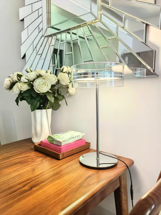 Impex Florina Chrome Table Lamp-DWHOME