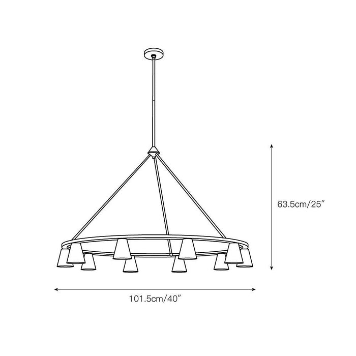 Ironstone Chandelier-DWHOME