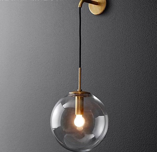 Ittina Hanging Round Globe Wall Lamp.