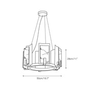 Jessie Alabaster Round Chandelier-DWHOME