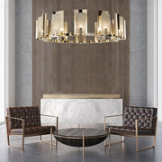 Jessie Alabaster Round Chandelier-DWHOME