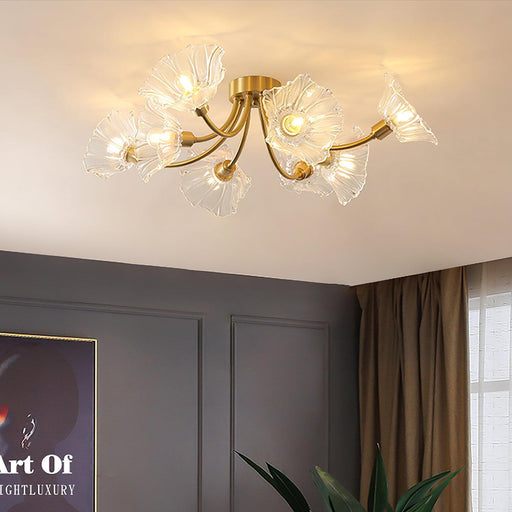 Kalin Flower Glass Ceiling Lamp-DWHOME