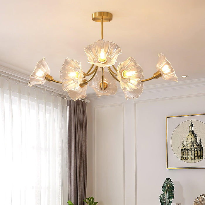 Kalin Flower Glass Chandelier.