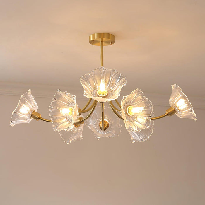 Kalin Flower Glass Chandelier.