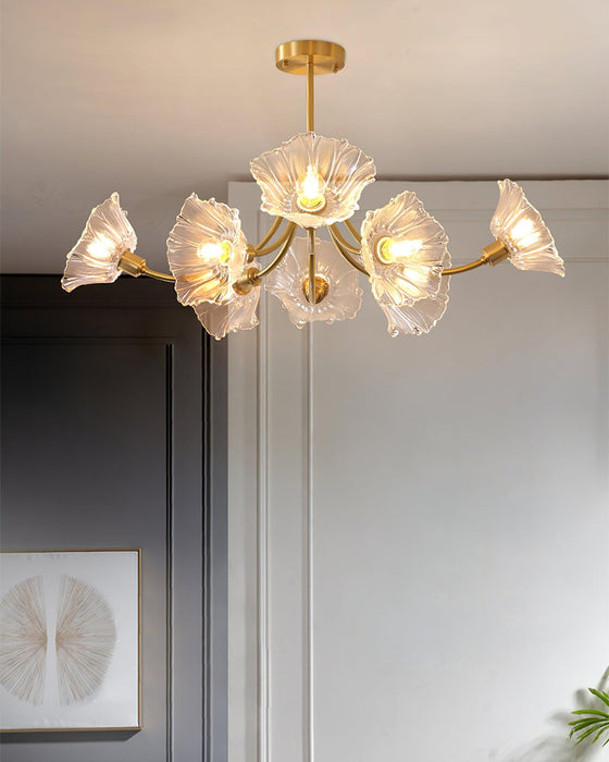 Kalin Flower Glass Chandelier.