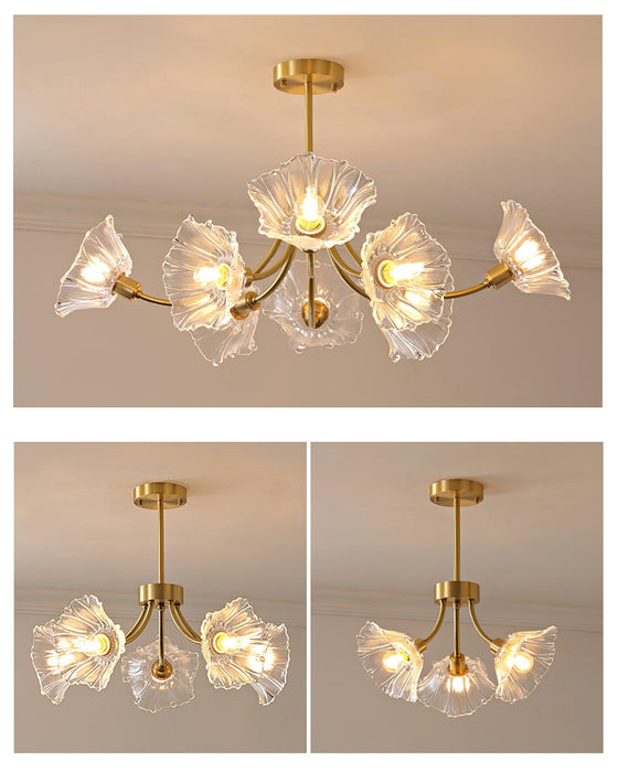 Kalin Flower Glass Chandelier.