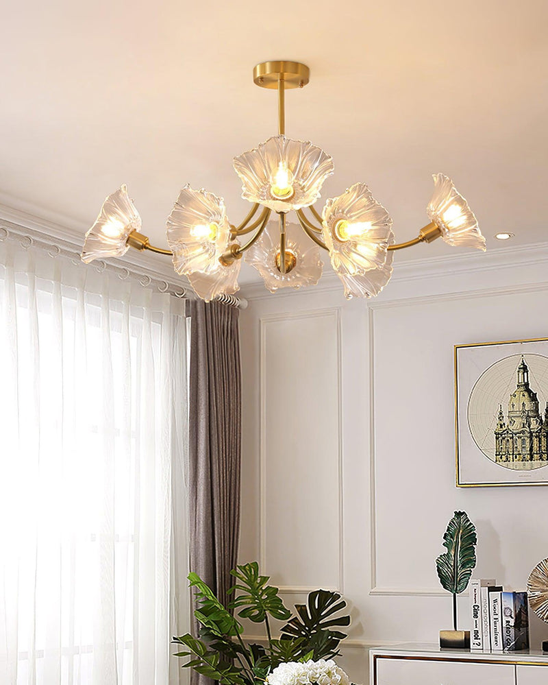 Kalin Flower Glass Chandelier-DWHOME