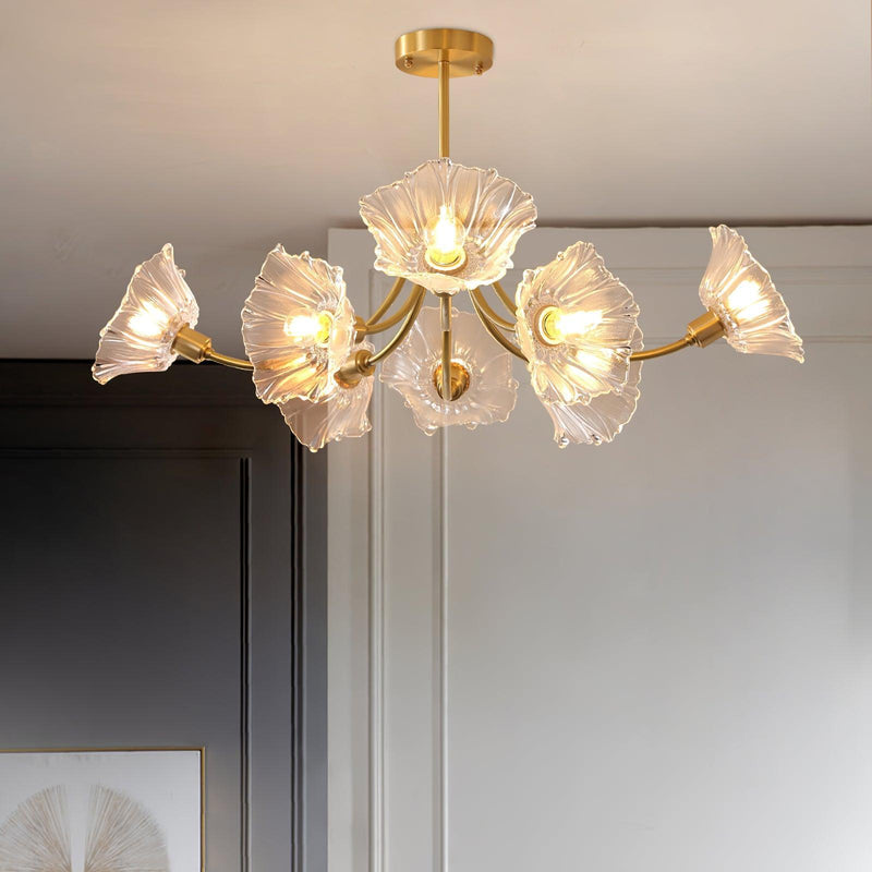Kalin Flower Glass Chandelier-DWHOME