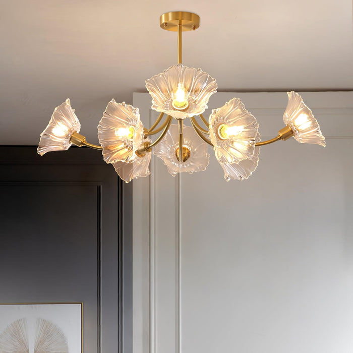 Kalin Flower Glass Chandelier.