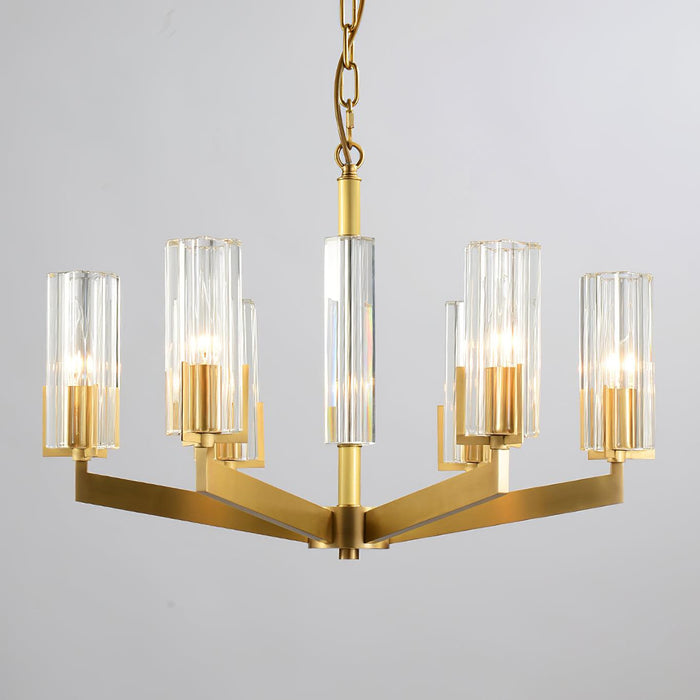 Kayla Brass Chandelier - Vakkerlight