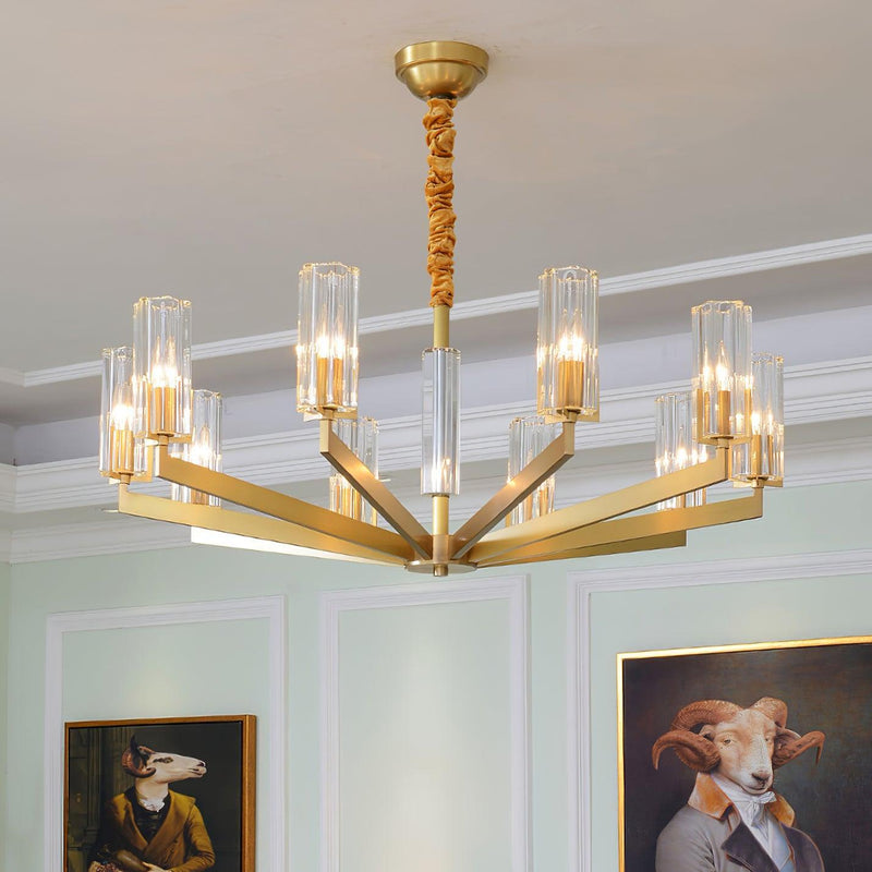 Kayla Brass Chandelier-DWHOME