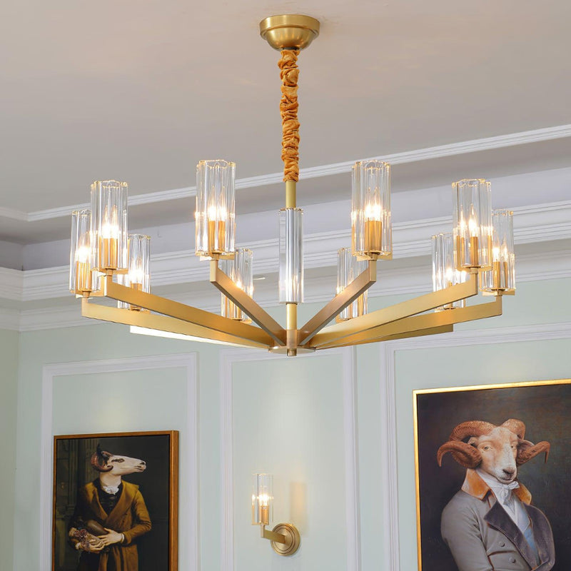Kayla Brass Chandelier-DWHOME