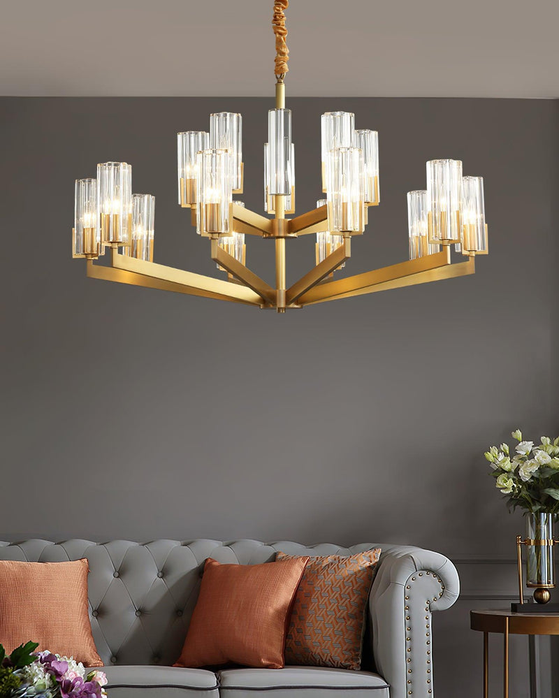 Kayla Brass Chandelier-DWHOME