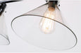 Kennet Tri-headed Glass Funnel Hang Lamps - DWHOME