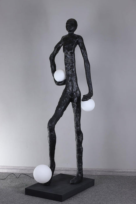 Kicking Ball Sculpture Character Floor Lamp-DWHOME