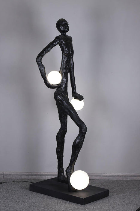 Kicking Ball Sculpture Character Floor Lamp-DWHOME