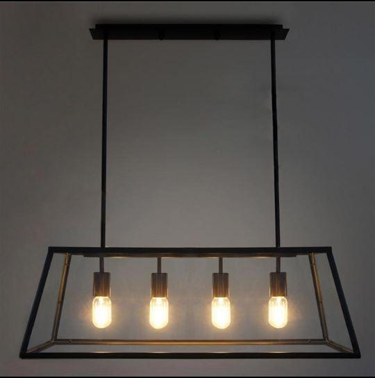 Kjell Glass Case Quadriplet Hanging Lamp.