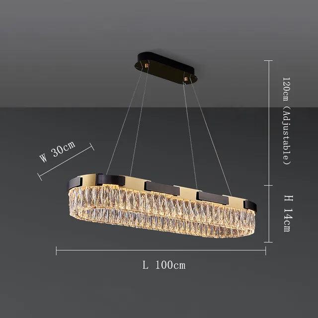 Siena Contemporary Crystal Light Fixture-DWHOME