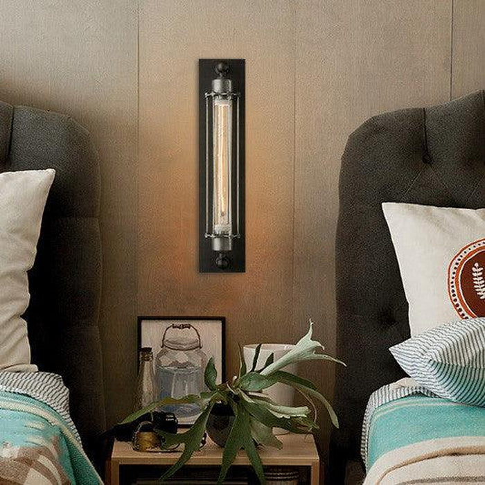 Long Pencil Cage Industrial Retro Wall Light-DWHOME