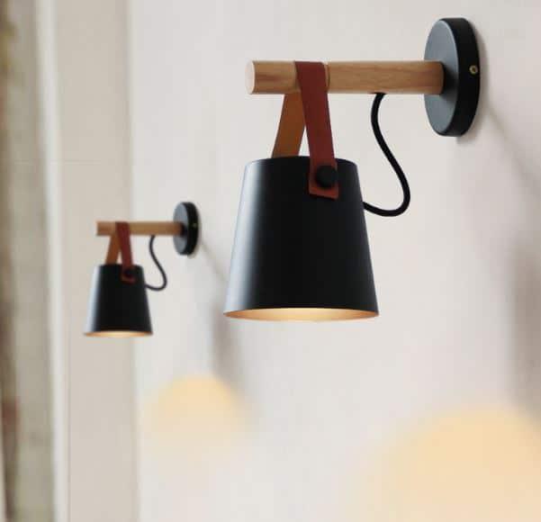 Labeanin Leather Strap Wall Lamp.