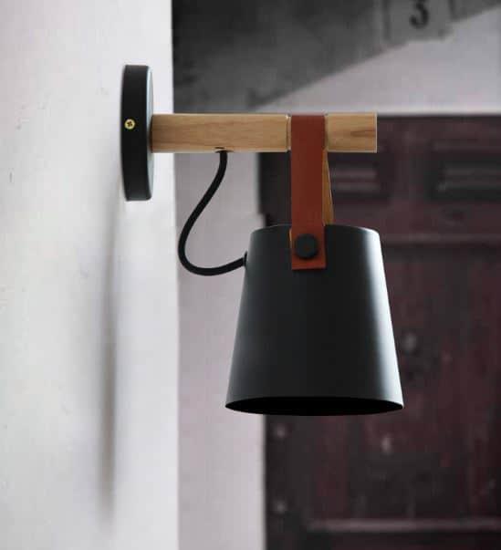 Labeanin Leather Strap Wall Lamp.