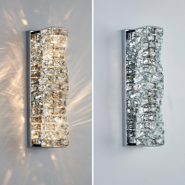 Laminated Crystal Wall Light.