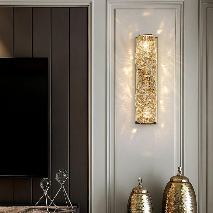 Laminated Crystal Wall Light.