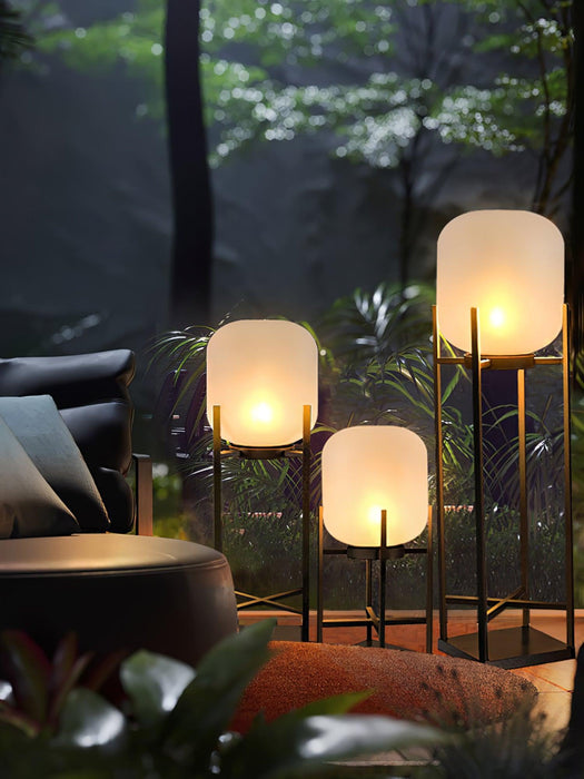 Lantern Outdoor Solar Floor Lamp-DWHOME