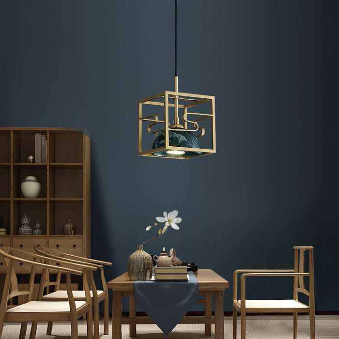 Lantern Square Pendant Lamp-DWHOME