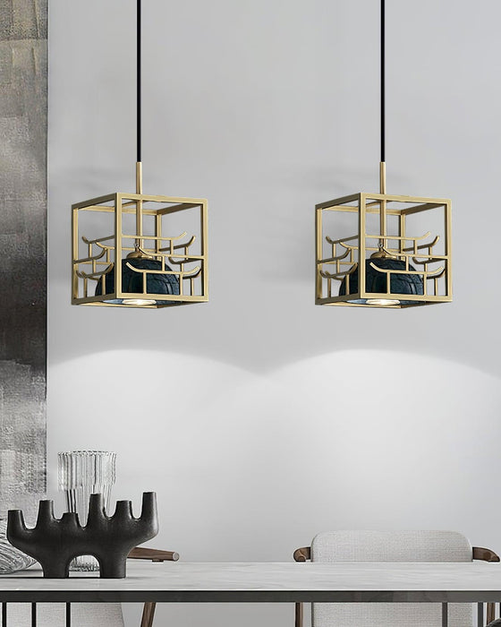 Lantern Square Pendant Lamp-DWHOME