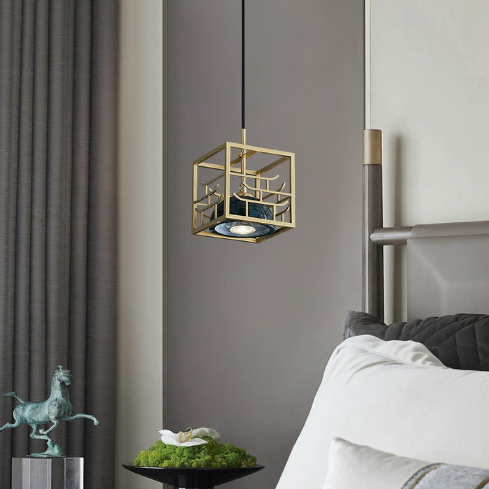 Lantern Square Pendant Lamp-DWHOME