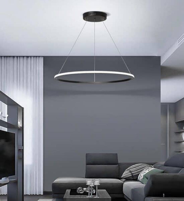 Lanuka Lampe suspendue anneau rond moderne et minimaliste - DWHOME