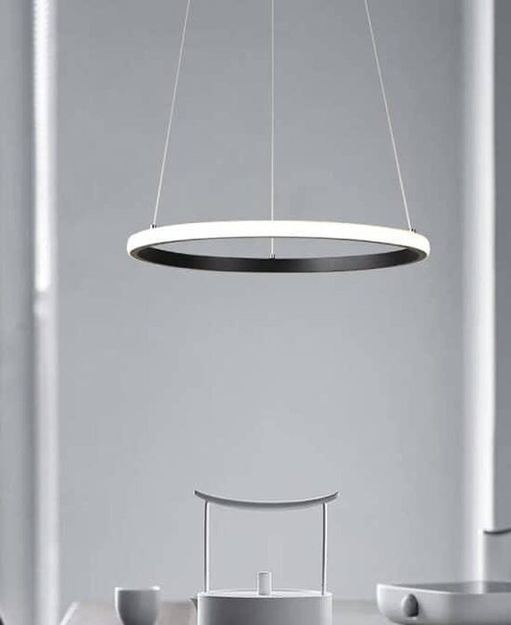 Lanuka Lampe suspendue à anneau rond moderne et minimaliste - DWHOME