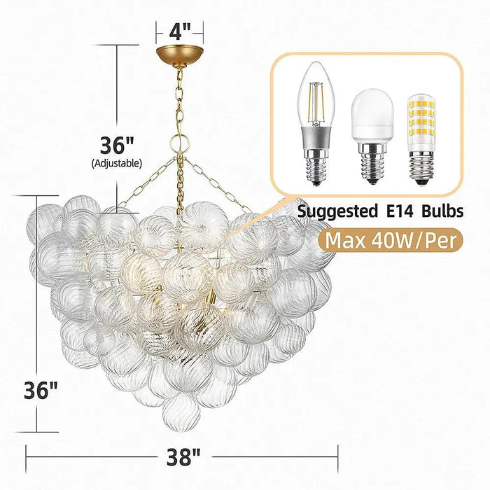 Talia Style Bubble Chandelier Small/Medium/Large-DWHOME