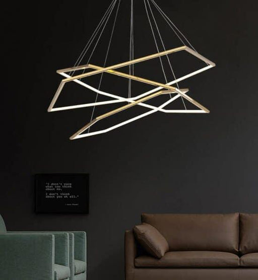 Laguuse Polygonal Large Rings Pendant Lamp.