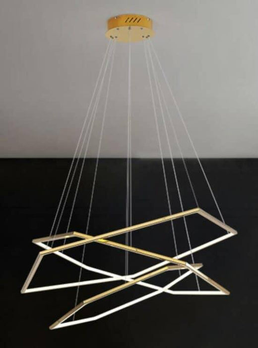 Laguuse Polygonal Large Rings Pendant Lamp.