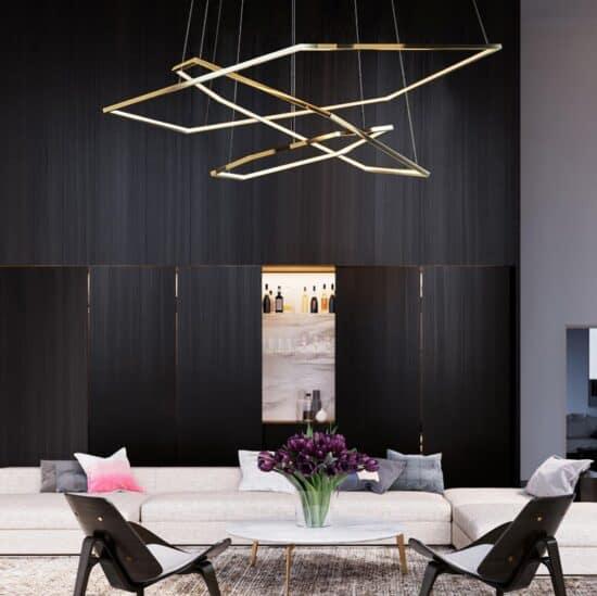 Laguuse Polygonal Large Rings Pendant Lamp.