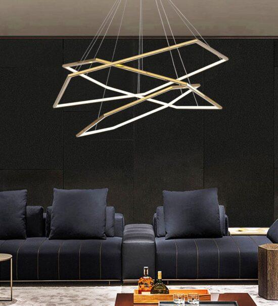 Laguuse Polygonal Large Rings Pendant Lamp.