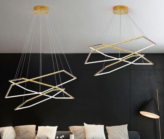 Laguuse Polygonal Large Rings Pendant Lamp.