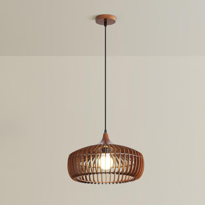 Lattice Nest Wooden Pendant Lamp-DWHOME