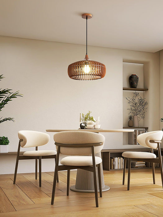 Lattice Nest Wooden Pendant Lamp-DWHOME