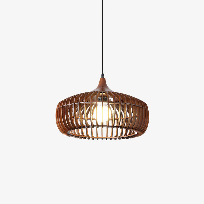 Lattice Nest Wooden Pendant Lamp-DWHOME