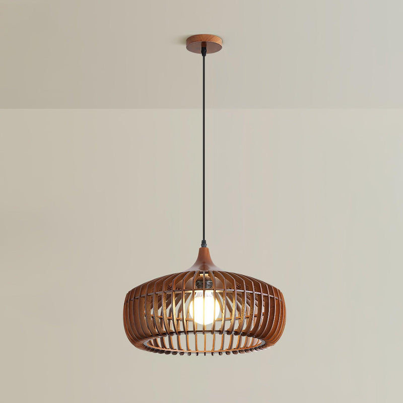 Lattice Nest Wooden Pendant Lamp-DWHOME