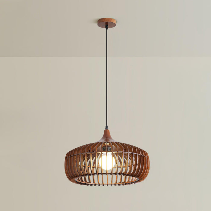 Lattice Nest Wooden Pendant Lamp-DWHOME