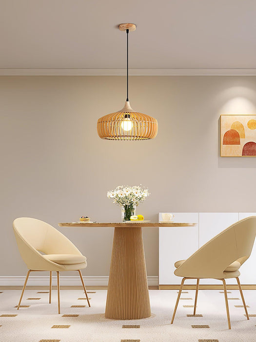 Lattice Nest Wooden Pendant Lamp-DWHOME