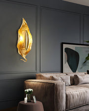 Leaf Brass Wall Lamp-DWHOME