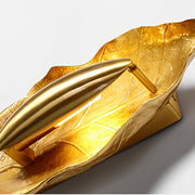 Leaf Brass Wall Lamp-DWHOME
