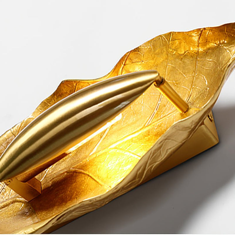 Leaf Brass Wall Lamp-DWHOME