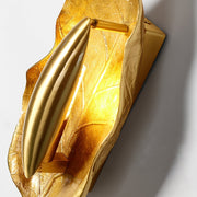 Leaf Brass Wall Lamp-DWHOME
